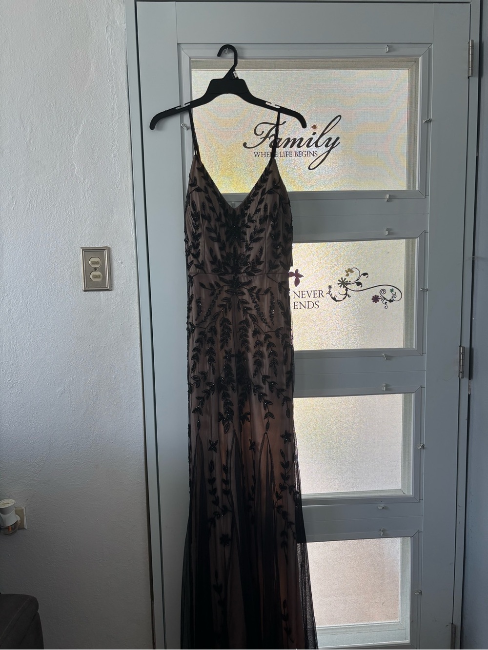 Mariana Black Embellished Maxi Dress